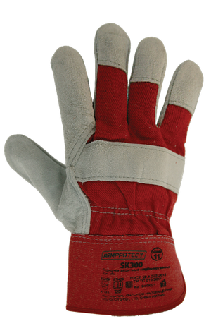 Перчатки спилковые комбинированные на флисовой подкладке ArmProtect SK300. р.10 (Азбука Защиты) 4631161388582