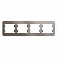 GLOSSA рамка 4-постовая горизонтальная платина (Systeme Electric) GSL001204