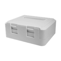 Розетка накладная SYSTEM под Keystone модуль 2p (SUPRLAN) SL-MB2