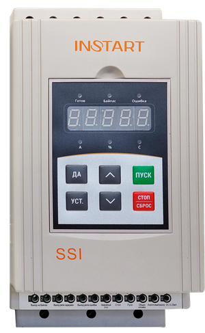 Устройство плавного пуска SSI-7.5/15-04 7.5кВт, 15А, 3Ф, 380В±15%, 50Гц/60Гц, IP20, без встроенного байпаса (Instart)