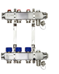 Коллекторная группа SSM-3R set 3 контура 1'X3/4' с термостатическими клапанами и кронштейнами (Ридан) 088U0973R