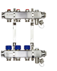 Коллекторная группа SSM-3R set 3 контура 1'X3/4' с термостатическими клапанами и кронштейнами (Ridan) 088U0973R