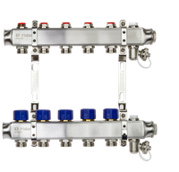 Коллекторная группа SSM-5R set 5 контуров 1'X3/4' с термостатическими клапанами и кронштейнами (Ridan) 088U0975R