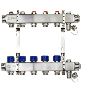 Коллекторная группа SSM-5R set 5 контуров 1'X3/4' с термостатическими клапанами и кронштейнами (Ridan) 088U0975R