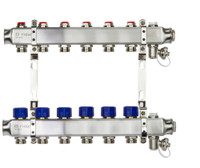 Коллекторная группа SSM-6R set 6 контуров 1'X3/4' с термостатическими клапанами и кронштейнами (Ридан) 088U0976R