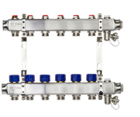 Коллекторная группа SSM-6R set 6 контуров 1'X3/4' с термостатическими клапанами и кронштейнами (Ridan) 088U0976R