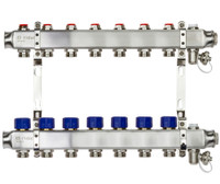 Коллекторная группа SSM-7R set 7 контуров 1'X3/4' с термостатическими клапанами и кронштейнами (Ридан) 088U0977R