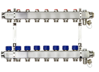 Коллекторная группа SSM-8R set 8 контуров 1'X3/4' с термостатическими клапанами и кронштейнами (Ridan) 088U0978R