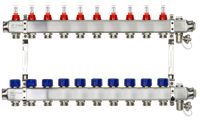 Коллекторная группа SSM-10RF set 10 контуров 1'X3/4' с расходомерами и кронштейнами (Ridan) 088U0960R