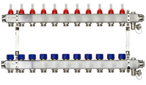 Коллекторная группа SSM-11RF set 11 контуров 1'X3/4' с расходомерами и кронштейнами (Ридан) 088U0961R