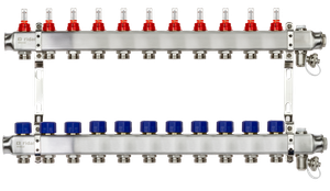 Коллекторная группа SSM-11RF set 11 контуров 1'X3/4' с расходомерами и кронштейнами (Ridan) 088U0961R