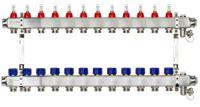 Коллекторная группа SSM-12RF set 12 контуров 1'X3/4' с расходомерами и кронштейнами (Ridan) 088U0962R