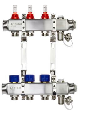 Коллекторная группа SSM-3RF set 3 контура 1'X3/4' с расходомерами и кронштейнами (Ridan) 088U0953R