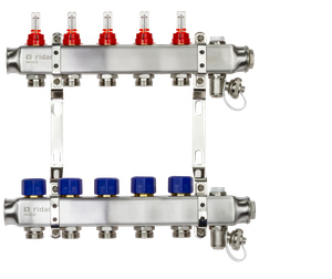 Коллекторная группа SSM-5RF set 5 контуров 1'X3/4' с расходомерами и кронштейнами (Ridan) 088U0955R