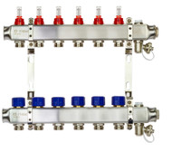 Коллекторная группа SSM-6RF set 6 контуров 1'X3/4' с расходомерами и кронштейнами (Ридан) 088U0956R