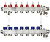 Коллекторная группа SSM-7RF set 7 контуров 1'X3/4' с расходомерами и кронштейнами (Ridan) 088U0957R