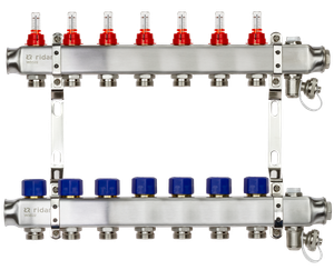 Коллекторная группа SSM-7RF set 7 контуров 1'X3/4' с расходомерами и кронштейнами (Ridan) 088U0957R