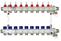 Коллекторная группа SSM-9RF set 9 контуров 1'X3/4' с расходомерами и кронштейнами (Ридан) 088U0959R