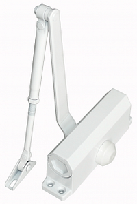 Доводчик двери c тягой EN 3-6, 40 - 120 кг, 1400 мм, двухскоростной, тормоз открывания, WT - белый (Smartec) ST-DC036ВC-WT