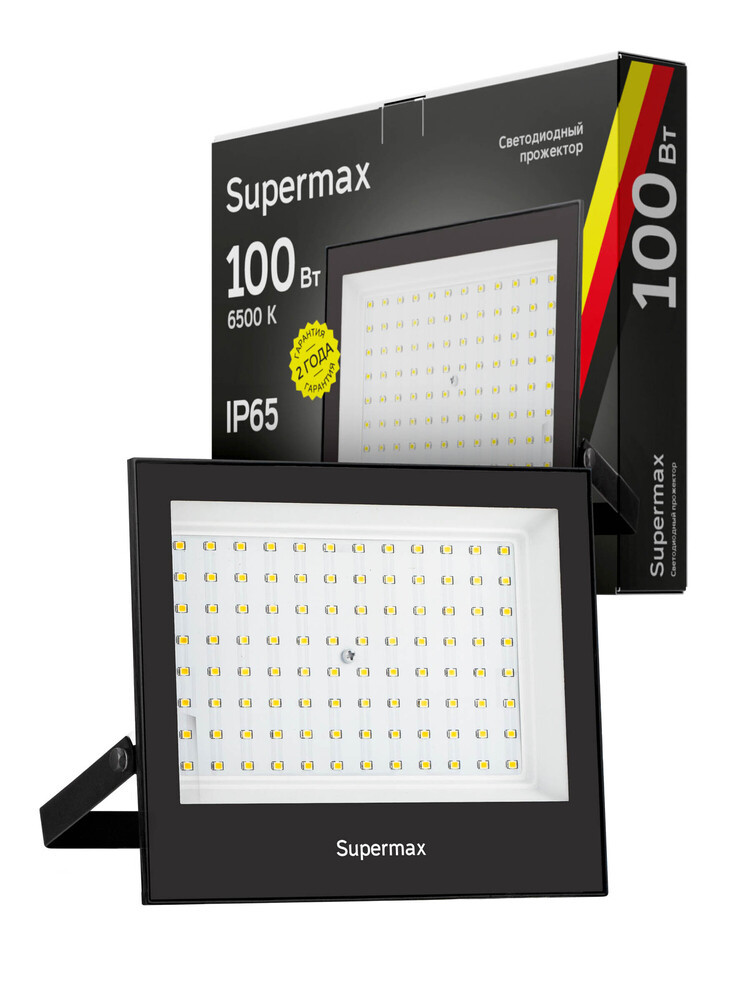Прожектор светодиодный Supermax 100Вт 10000 Лм IP65 6500К (Космос) S_PR_LED_100