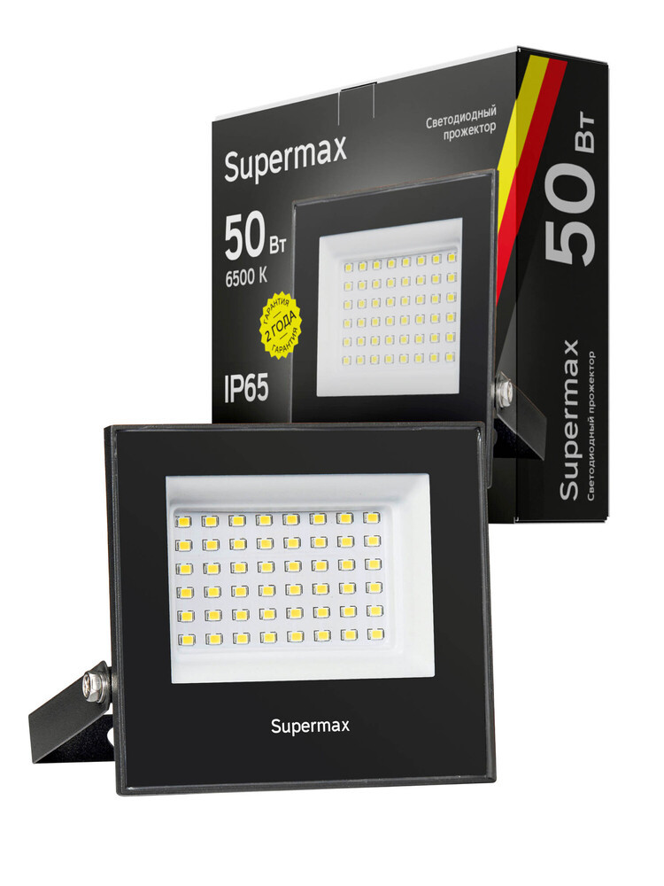 Прожектор светодиодный Supermax 50Вт 5000 Лм IP65 6500К (Космос) S_PR_LED_50