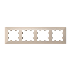 ATLASDESIGN AIR 4-постовая РАМКА, ПЕСОЧНЫЙ/дымчатый белый (Systeme Electric) ATN221204