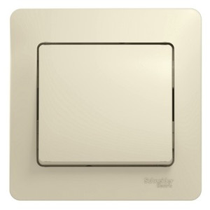 Выключатель одноклавишный, в сборе, схема 1, бежевый (Systeme Electric) GSL000212