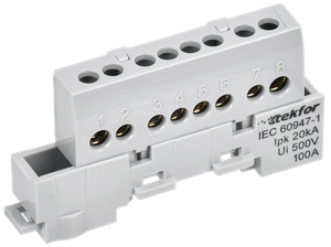 TEKFOR Шина L фаза изолированная на универсальном держателе 6х9-8-Ср IEK (IEK) TF-NN10-08-KL-K03