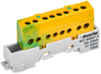 TEKFOR Шина PE земля изолированная на универсальном держателе 6х9-8-ЖЗ IEK (IEK) TF-NN10-08-KL-K52