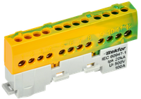 TEKFOR Шина PE земля изолированная на универсальном держателе 6х9-12-ЖЗ IEK (IEK) TF-NN10-12-KL-K52