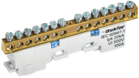 TEKFOR Шина N ноль неизолированная на универсальном держателе 6х9-14-С IEK (IEK) TF-NN10-14-DL-K07