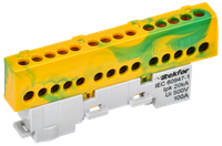 TEKFOR Шина PE земля изол на универсальном держателе 6х9-14-ЖЗ IEK (IEK) TF-NN10-14-KL-K52