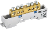 TEKFOR Шина N ноль неизолированная на универсальном держателе 8х12-6-С IEK (IEK) TF-NN20-06-DL-K07