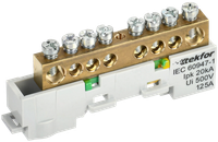 TEKFOR Шина PE земля неизолированная на универсальном держателе 8х12-8-Ж IEK (IEK) TF-NN20-08-DL-K05
