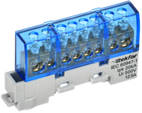 TEKFOR Шина N ноль изолированная на универсальном держателе 8х12-8-С IEK (IEK) TF-NN20-08-KL-K07