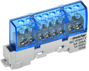 TEKFOR Шина N ноль изолированная на универсальном держателе 8х12-8-С IEK (IEK) TF-NN20-08-KL-K07