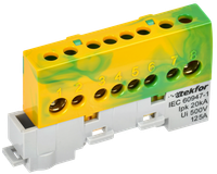 TEKFOR Шина PE земля изолированная на универсальном держателе 8х12-8-ЖЗ IEK (IEK) TF-NN20-08-KL-K52