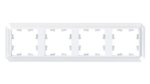 ATLASDESIGN ANTIQUE 4-постовая рамка, универсальная, БЕЛЫЙ (Systeme Electric) ATN100104