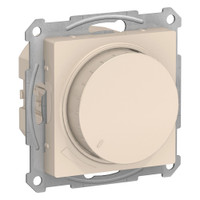 ATLASDESIGN СВЕТОРЕГУЛЯТОР (диммер) повор-нажим, LED, RC, 400Вт, мех., БЕЖЕВЫЙ (Systeme Electric) ATN000223
