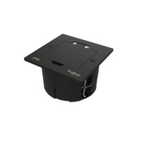 Лючок MultiDeS на 2 модуля IP44 с монтажной коробкой для стены фальшпола стола ЧЁРНЫЙ матовый тип MDK20 (Systeme Electric) MDK20102MBA