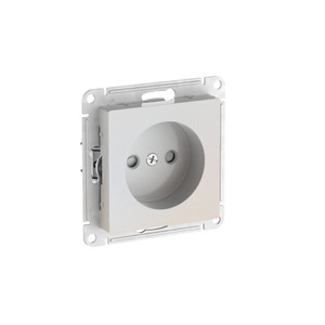ATLASDESIGN РОЗЕТКА без заземления со шторками, 16А, быстрозажимные клеммы, ЖЕМЧУГ (Systeme Electric) ATN000449S