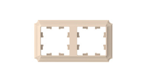 ATLASDESIGN ANTIQUE 2-постовая рамка, универсальная, ПЕСОЧНЫЙ (Systeme Electric) ATN101202