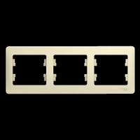 GLOSSA Рамка горизонтальная 3 поста бежевая (Systeme Electric) GSL000203
