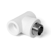 Тройник комбинированный 25x1/2' НР полипропиленовый PPR белый (PRO AQUA) PA25012P