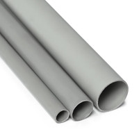 Труба гладкая самозатухающая ПВХ д.20мм (3м) цвет серый (состав ОКЛ) (ПожТехКабель) 712-002