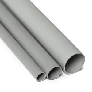 Труба гладкая самозатухающая ПВХ д.20мм (3м) цвет серый (состав ОКЛ) (ПожТехКабель) 712-002