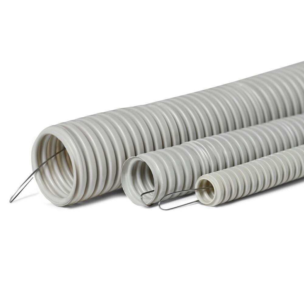 Труба гофр. тяжелая самозатух. ТГТ СЗ  ПВХ 16 мм сзондом (100 м) (состав ОКЛ) (ПожТехКабель) 710-001