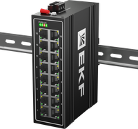 Коммутатор промышленный неуправляемый U-16T, 16 портов 10/100Base-T(X) RJ45, монтаж на динрейку TSX EKF (EKF) TSX-U-16T
