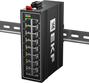 Коммутатор промышленный неуправляемый U-16T, 16 портов 10/100Base-T(X) RJ45, монтаж на динрейку TSX EKF (EKF) TSX-U-16T