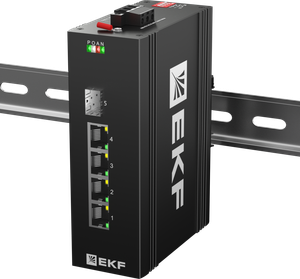 Коммутатор промышленный неуправляемый U-1GX/SFP-4GTP, 1 порт 1000Base-X SFP, 4 порта 10/100/1000Base-T(X) RJ45 c PoE, монтаж на динрейку TSX EKF (EKF) TSX-U-1GX/SFP-4GTP